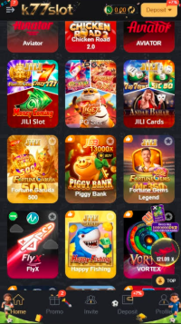Mini games in k77slot Game.