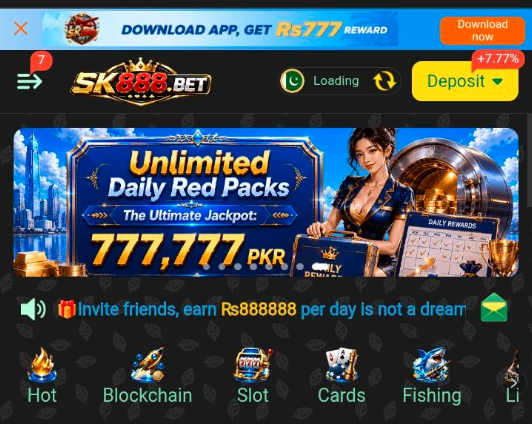 Dashboard of SK888 Game.