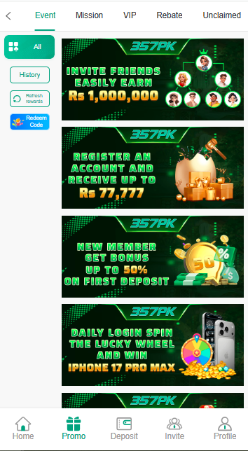 Events in 357PK Game